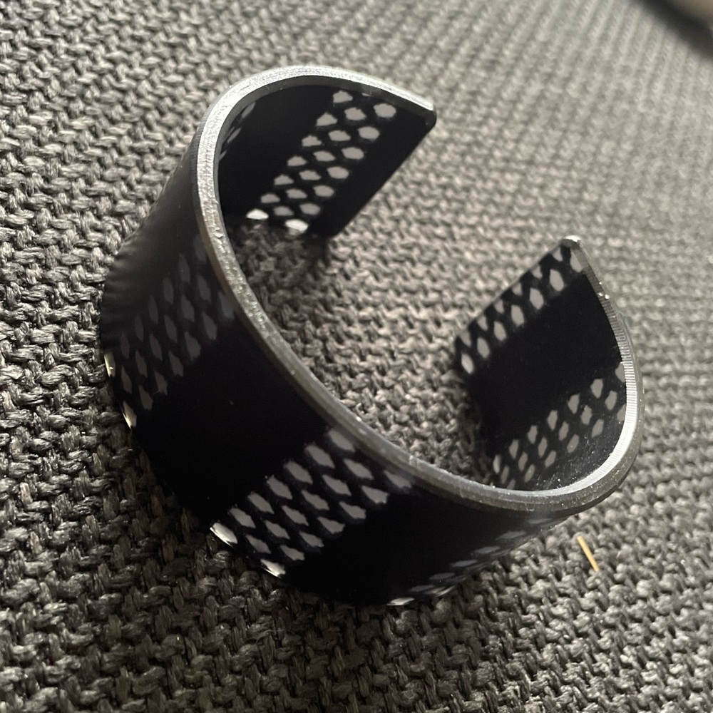 Color by Amber Cuff Black Woven Interlayer